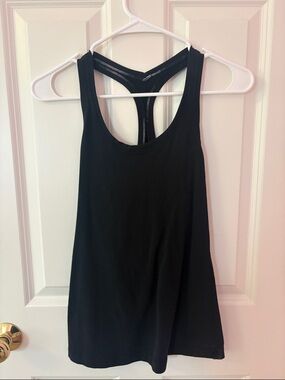 Lululemon Cool Racerback II Tank Top Black Size 2 Luon Yoga Gym
